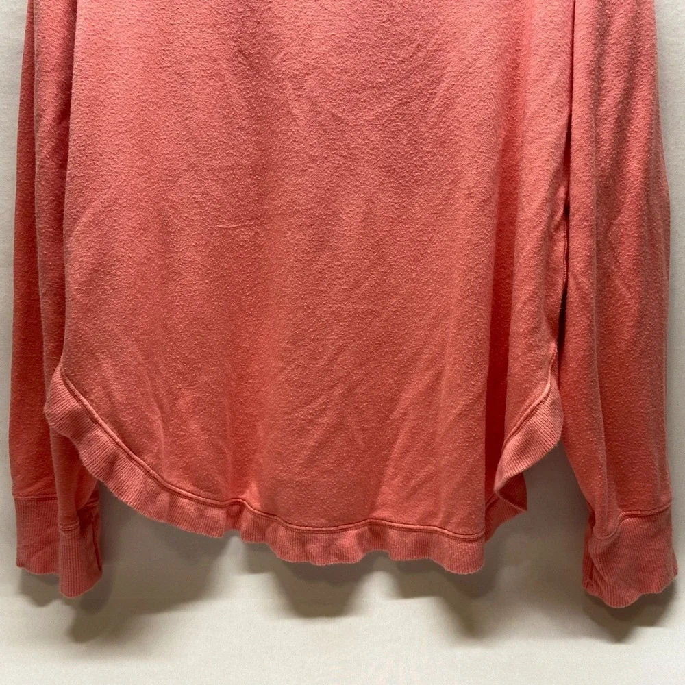 Joy Lab Activewear Top Women's XXL Pink Coral Modal Blend‎ Long Sleeve Pullover